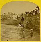 Iron Bridge from the sands [Blanchard Stereoview]